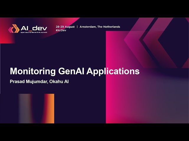 Monitoring GenAI Applications