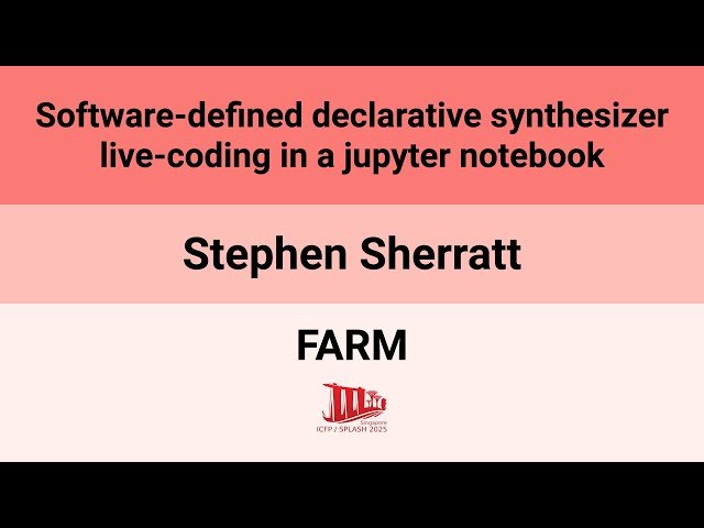 Software-Defined Declarative Synthesizer Live-Coding in a Jupyter Notebook