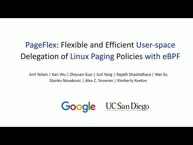PageFlex - Flexible and Efficient User-space Delegation of Linux Paging Policies with eBPF