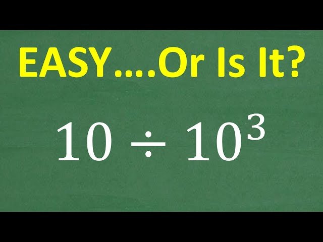 Division with Exponents: Solving 10 ÷ 10³