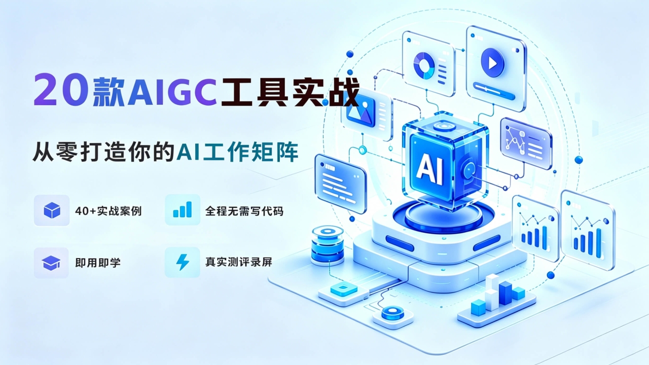 20款AIGC工具实战：从零打造你的AI工作矩阵