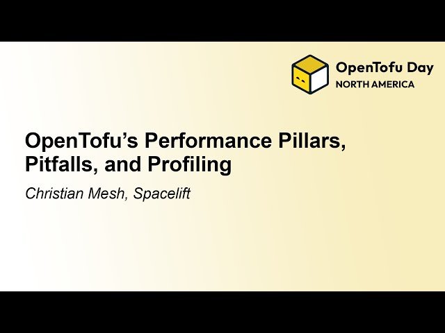 OpenTofu's Performance Pillars, Pitfalls, and Profiling
