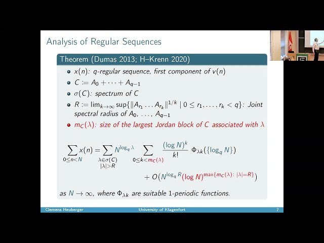 Asymptotics of Regular Sequences