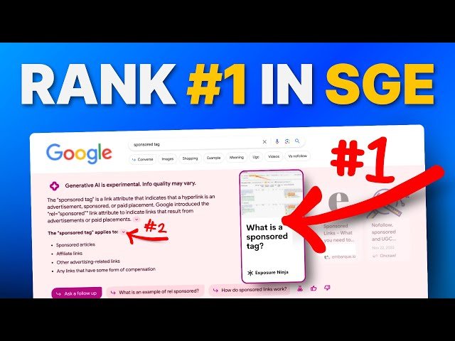 How to Rank in Google SGE - Search Generative Experience