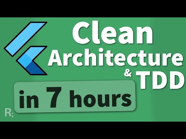 Learn Flutter Clean Architecture and TDD - Full Course