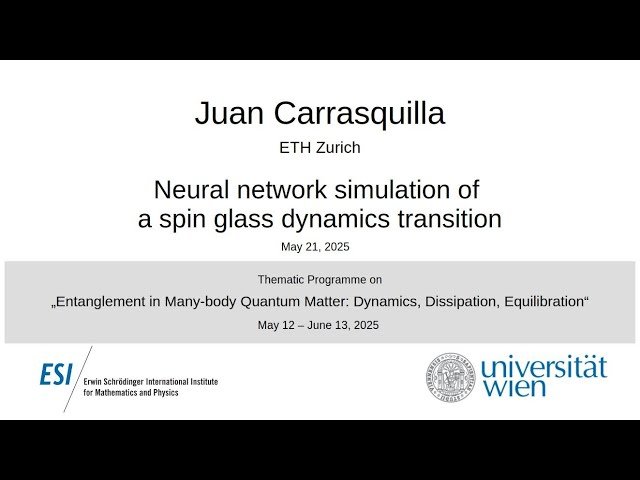 Neural Network Simulation of a Spin Glass Dynamics Transition