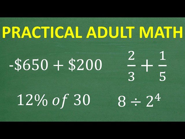 Basic Math for Adults - Can You Solve These 4 Real-World Problems?
