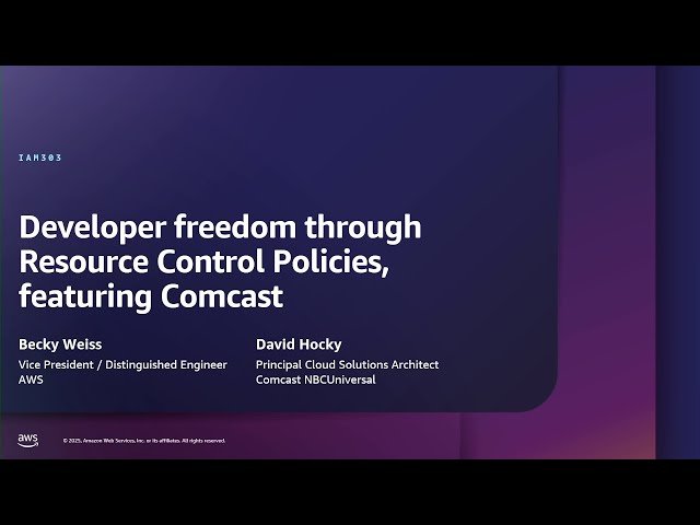 Developer Freedom Using Resource Control Policies - Featuring Comcast