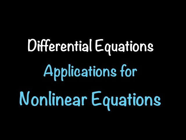 Applications of Nonlinear Differential Equations - Logistic Growth Model - Lesson 3.3