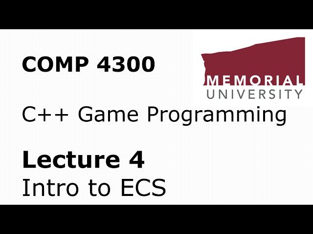 Game Programming - Introduction to ECS in C++ - Entities, Components, Systems - Lecture 4
