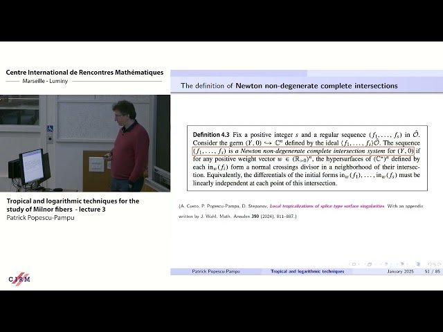 Tropical and Logarithmic Techniques for the Study of Milnor Fibers - Lecture 3