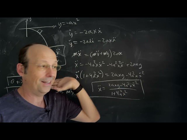 Lagrangian Mechanics - Would a Block Fall Off a Parabolic Path?