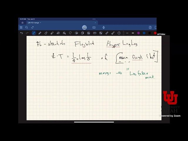 Streaming Distinct Item Counting and Mergeable Summaries - HyperLogLog and Bloom Filters - L14