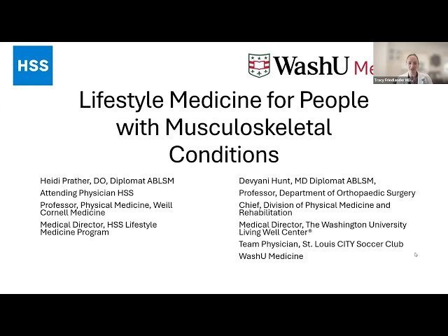 Lifestyle Medicine for People with Musculoskeletal Conditions