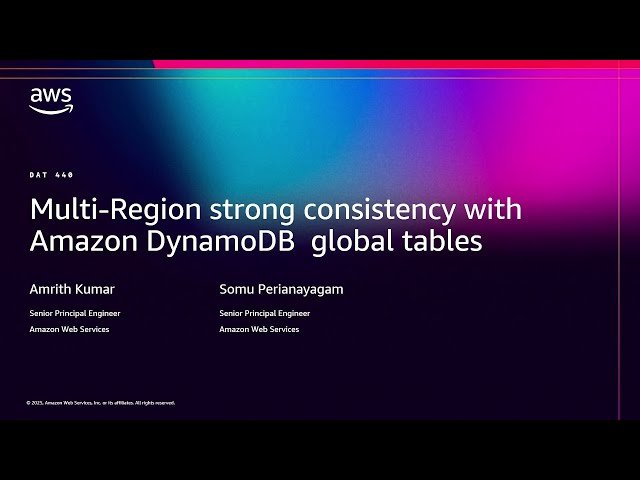 Multi-Region Strong Consistency with Amazon DynamoDB Global Tables - DAT440