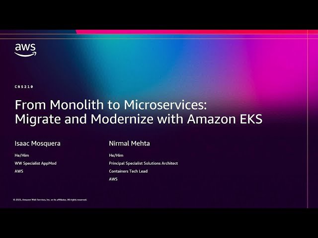 From Monolith to Microservices - Migrate and Modernize with Amazon EKS