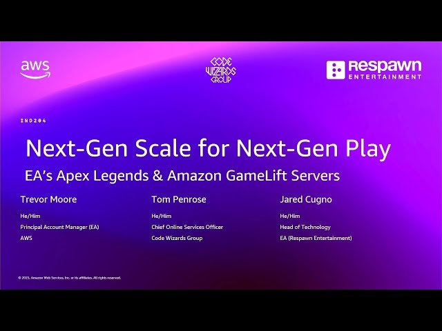 Next-Gen Scale for Next-Gen Play - EA's Apex Legends and Amazon GameLift