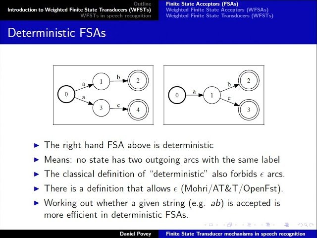 Applications of Weighted Finite State Transducers in a Speech Recognition Toolkit