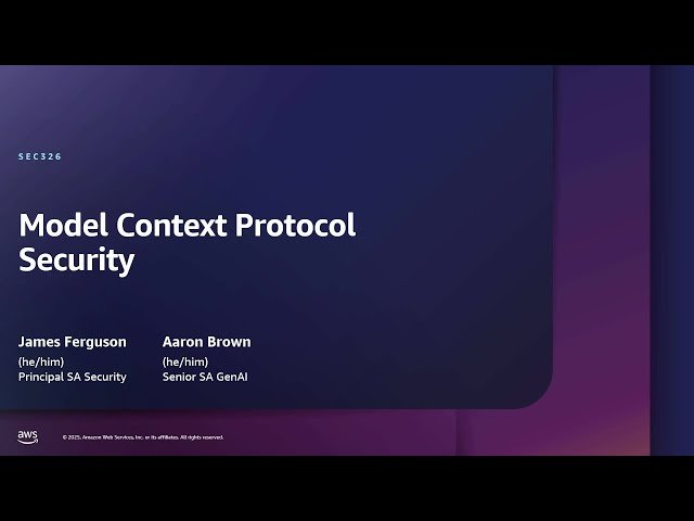 Secure Remote MCP Server Deployment for Gen AI on AWS - SEC326
