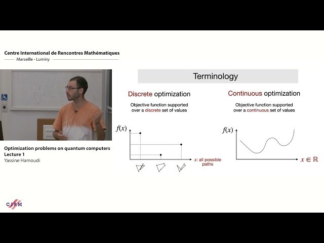 Optimization Problems on Quantum Computers - Lecture 1