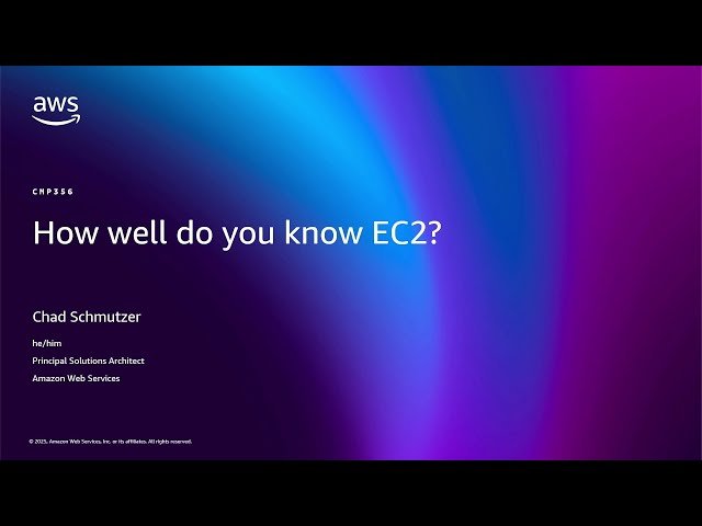 How Well Do You Know EC2? - Optimizing Amazon EC2 Instance Selection and Configuration