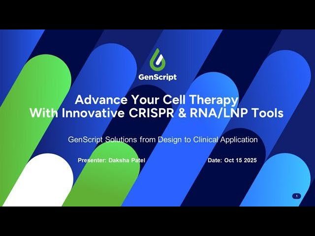Advance Your Cell Therapy With Innovative CRISPR and mRNA LNP Tools