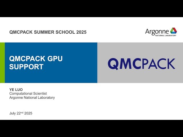 QMC on GPUs from NVIDIA, AMD, and Intel - Session 7.1