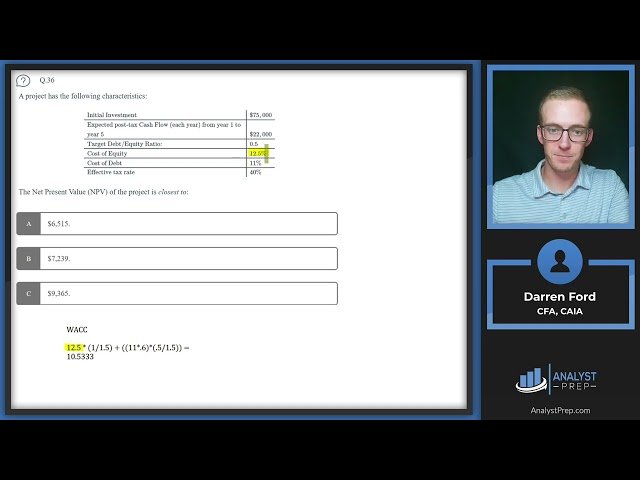 CFA Level I Mock Exam - Questions 31-40