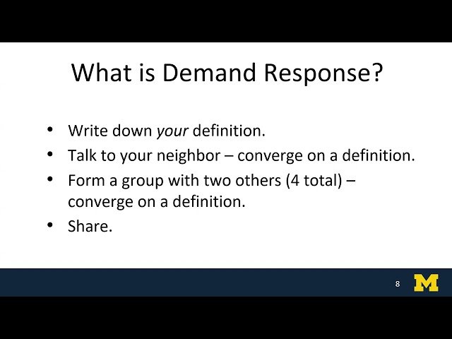Optimization for Demand Response