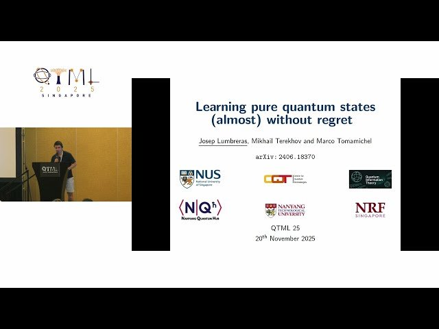 Learning Pure Quantum States (Almost) Without Regret