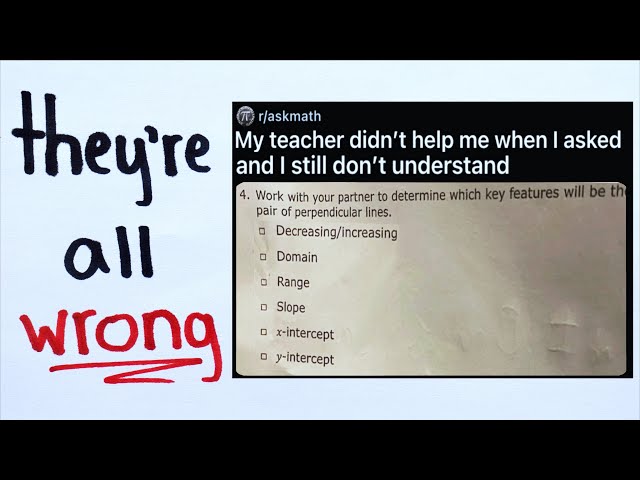 None of the Answers Can Be Right - Perpendicular Lines Key Features Problem
