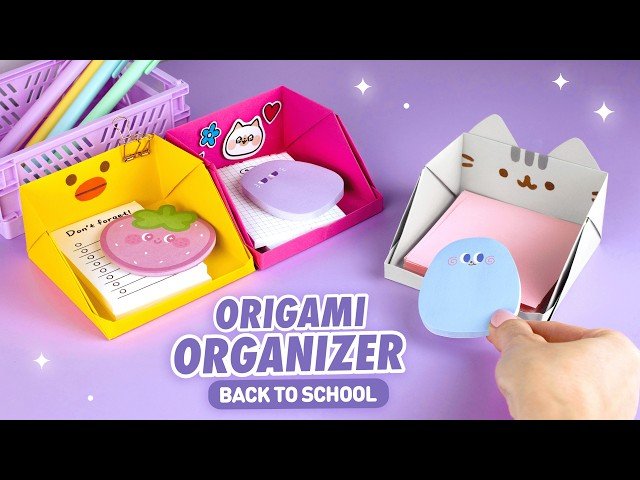 Оригами Органайзер Кот Пушин из Бумаги