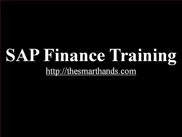 SAP Finance Training - End/Super User Course