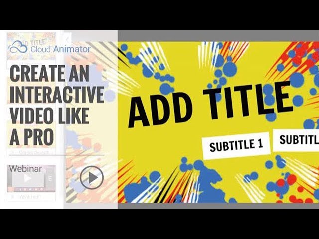 Create an Interactive Video with Cloud Animator - Webinar