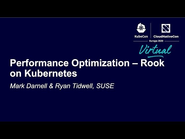 Performance Optimization – Rook on Kubernetes