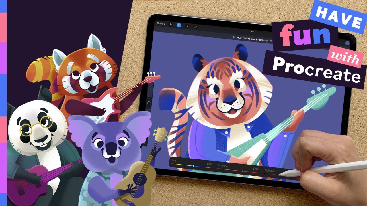 Fun & Vibrant Animal Illustrations in Procreate