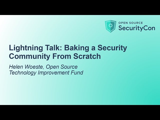 Baking a Security Community From Scratch