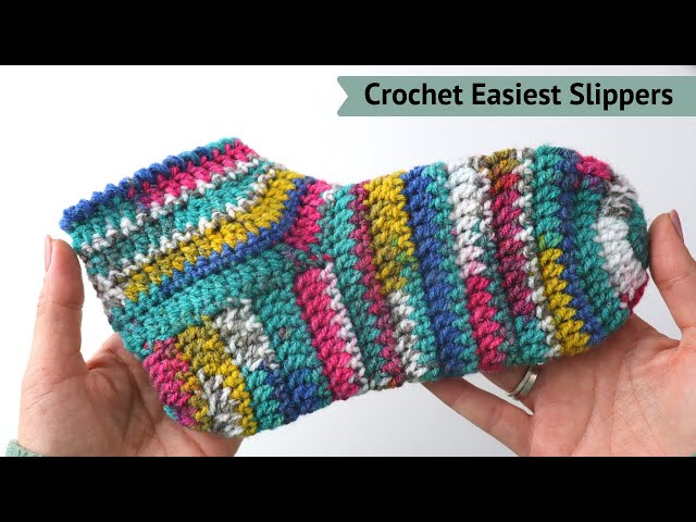 Crochet Easiest Slippers for Beginners