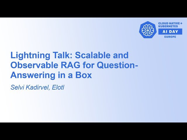 Scalable and Observable RAG for Question-Answering in a Box