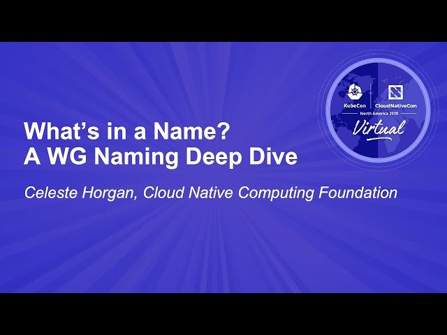 What's in a Name? A WG Naming Deep Dive