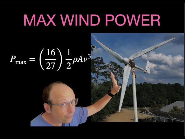 Maximum Power From a Wind Turbine - Betz's Law