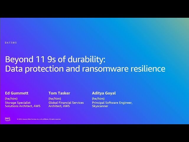 Beyond 11 9s of Durability - Data Protection and Ransomware Resilience