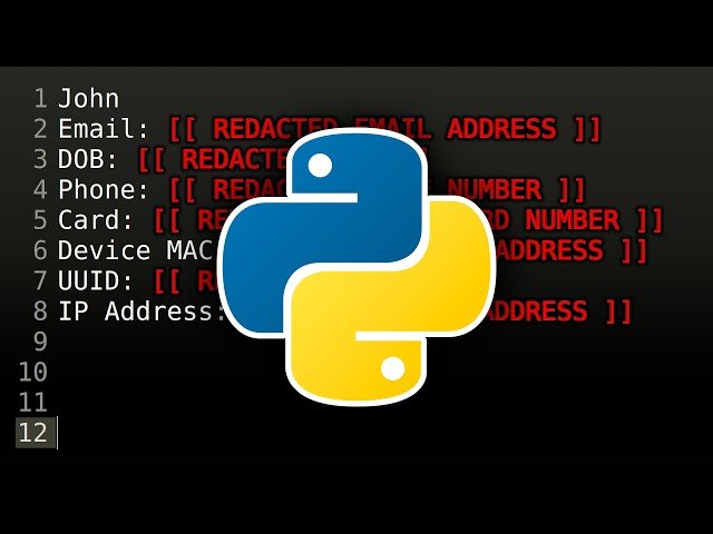 Python for Privacy - Redaction with Regex