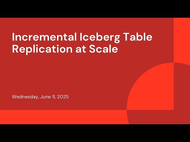 Incremental Iceberg Table Replication at Scale