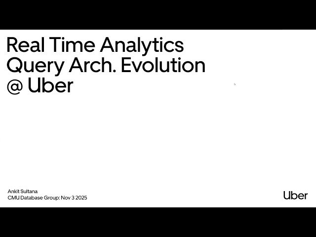 Real Time Analytics Query Architecture Evolution at Uber