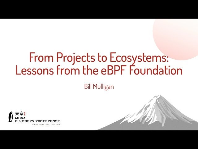 From Projects to Ecosystems - Lessons from the eBPF Foundation