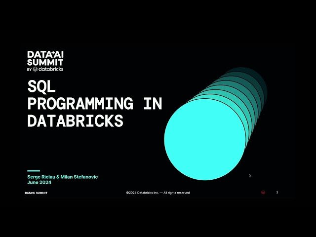 Free Video: SQL Programming on Databricks - Advanced Features and ...