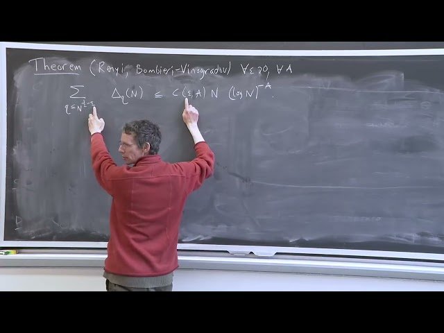 Applications of the Large Sieve to Number Theory - Lecture 7