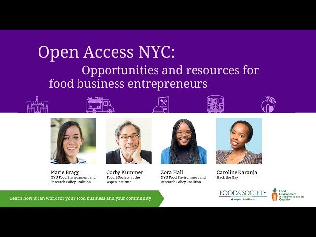 Open Access NYC - A Resource Portal for Food Entrepreneurs