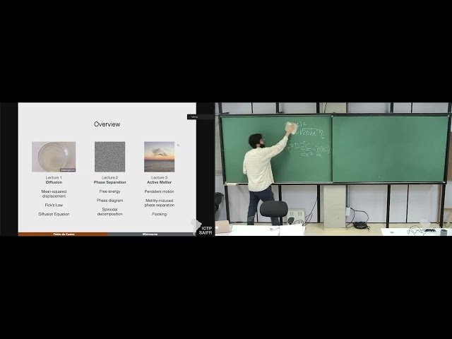 Diffusion, Phase Separation and Active Matter - Class 3